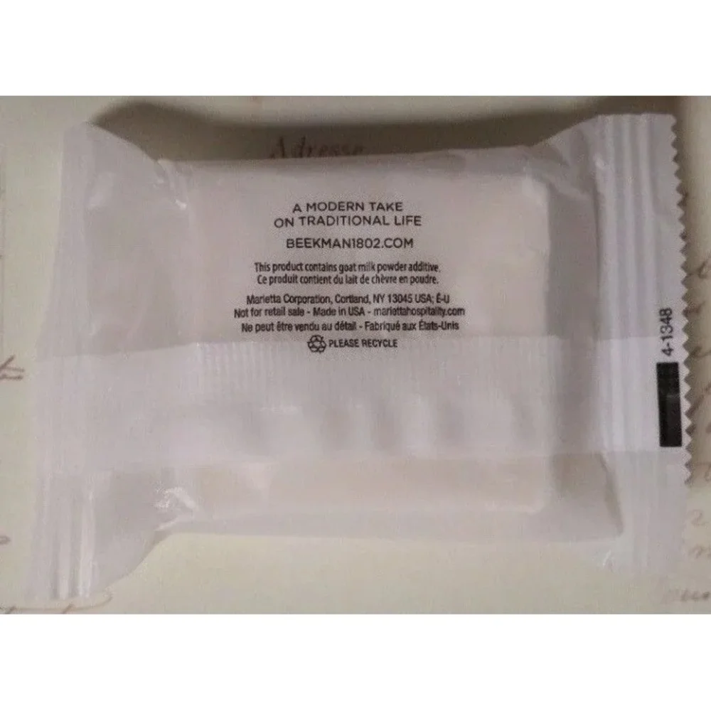 4 BEEKMAN 1802 Goat Milk Bath Bars 2 oz Fresh Air Individually Sealed Sanitary